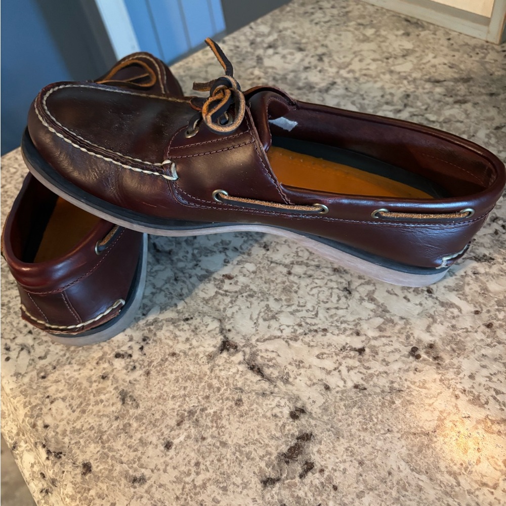 Men's Brown Leather Boat Shoes